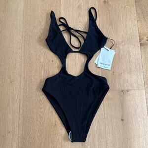 Swim by Di One Piece Swimsuit Cut Out Riviera Size XS Black